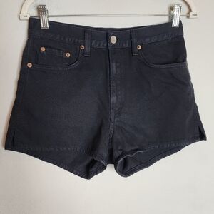 Rag & Bone Black Jean Shorts Rigid Drape Denim Women's Size 27 (4)